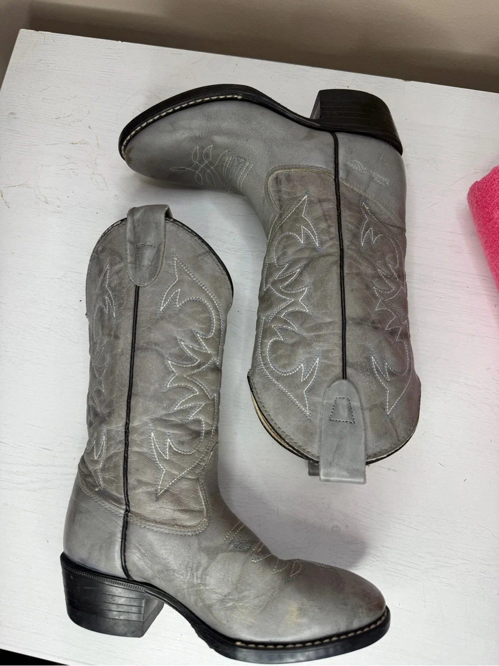 Kids Gray Kenny Roger’s Cowboy Boots Sz 11D